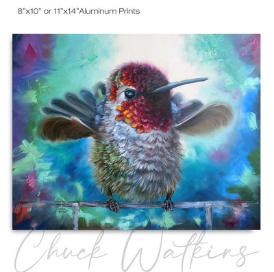 Boot Scootin' the male Anna's – Southwest Wall Art Print by Chuck Watkins