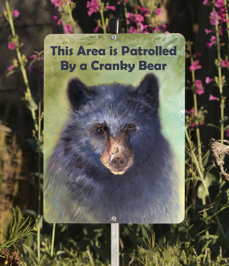 Patrolled By a Cranky Bear – Aluminum – Chuck Watkins – Bear Wildlife Wall Art Print by Chuck Watkins